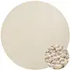 Image de Tapis rond bouclé boules tuftés crème 200cm