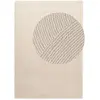 Image de Tapis laine elena motifs arcs crème 80x200cm