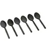Image de Lot de 6 petites cuillères en inox noir