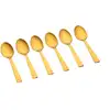 Image de Lot de 6 petites cuillères en inox or