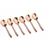 Image de Lot de 6 petites cuillères en inox cuivre