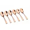 Image de Lot de 6 petites cuillères en inox cuivre