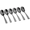 Image de Lot de 6 petites cuillères en inox noir