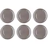 Image de Lot de 6 assiettes plates en grès gris d27