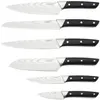 Image de Lot de 6 couteaux de cuisine en inox noir