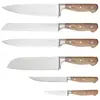 Image de Lot de 6 couteaux de cuisine en inox marron