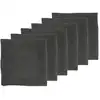 Image de Serviette de table - 6 pièces - lin et coton gris anthracite
