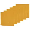 Image de Serviette de table - 6 pièces - lin et coton jaune moutarde