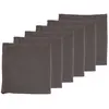 Image de Serviette de table - 6 pièces - lin et coton chocolat
