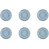 Image de Lot de 6 assiettes à pain en grès bleu d16.5