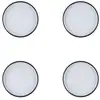 Image de Lot de 4 assiettes à pain en grès noir d15.5