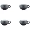 Image de Lot de 4 tasses en grès noir d8