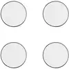 Image de Lot de 4 assiettes à pain en grès blanc d16.5