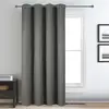 Image de Rideau déco uni occultant et thermique polyester gris anthracite