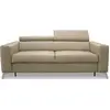 Image de Canapé 3 places convertible quotidien en cuir beige