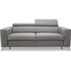 Image de Canapé 3 places convertible quotidien en cuir gris clair