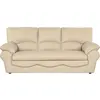 Image de Canapé 3 places convertible en cuir beige