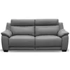 Image de Canapé 3 places avec 2 relax électriques cuir gris foncé