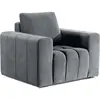 Image de Fauteuil 1 place en velours gris