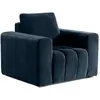Image de Fauteuil 1 place velours bleu foncé