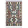 Image de Tapis rectangulaire en coton et laine motifs kilim 140 x 200 cm