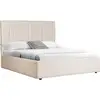 Image de Lit coffre en velours beige 160 x 200 cm