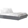 Image de Lit coffre en simili cuir gris 90x190 cm
