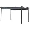 Image de Pergola en aluminium anthracite 395 x 295 x 231 cm