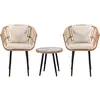 Image de Salon de jardin 2 places en acier beige