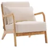 Image de Fauteuil en tissu en lin beige