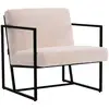 Image de Fauteuil en velours crème