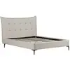Image de Lit en tissu beige 140 x 190 cm