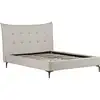 Image de Lit en tissu beige 160 x 200 cm