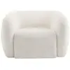 Image de Fauteuil en tissu bouclettes blanche