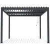 Image de Pergola bioclimatique en aluminium gris 304 x 394 x 218 cm