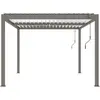 Image de Pergola bioclimatique en aluminium et acier taupe 304 x 394 x 220 cm