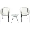 Image de Salon de jardin 2 places en acier blanc