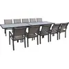 Image de Table à manger extensible en aluminium taupe