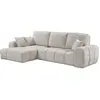 Image de Canapé d'angle 3 places en chenille beige