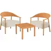 Image de Salon de jardin 2 places en acier orange