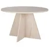 Image de Table repas en bois travertin 120 x 120 x 75 cm