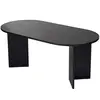 Image de Table repas en bois noir 180 x 89 x 75 cm
