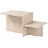 Image de Table basse en bois beige 80 x 40 x 40 cm