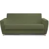Image de Canapé convertible express 3 places en tissu bouclette vert kaki