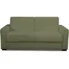 Image de Canapé convertible express 3 places en tissu bouclette vert kaki