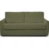 Image de Canapé convertible express 3 places en tissu bouclette vert kaki