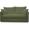 Image de Canapé convertible express 3 places en tissu bouclette vert kaki