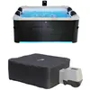 Image de Spa rigide 6 personnes gris + housse thermique