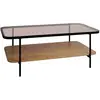 Image de Table basse vintage métal noir double plateaux