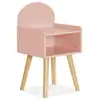 Image de Table de chevet chambre enfant, rose, pieds en pin